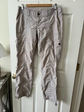 Boston Proper Cargo Pants Womens 10 Beige Lightweight